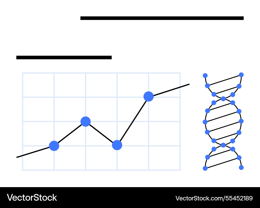 Data analytics and dna structure highlighting Data analytics and dna structure highlighting vector image