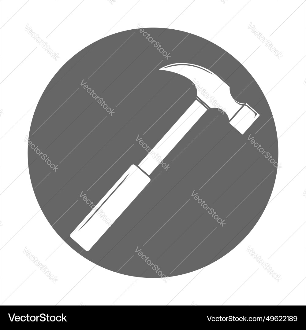 Flat simple of hammer for web and app Flat simple of hammer for web and app vector image