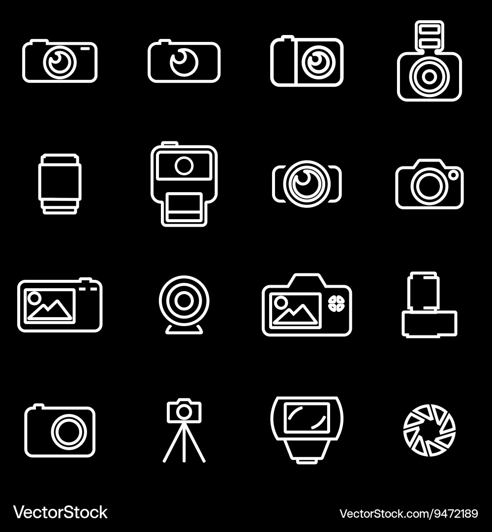 Foto Icon Set - Kamera und Fotografie Vektorbild