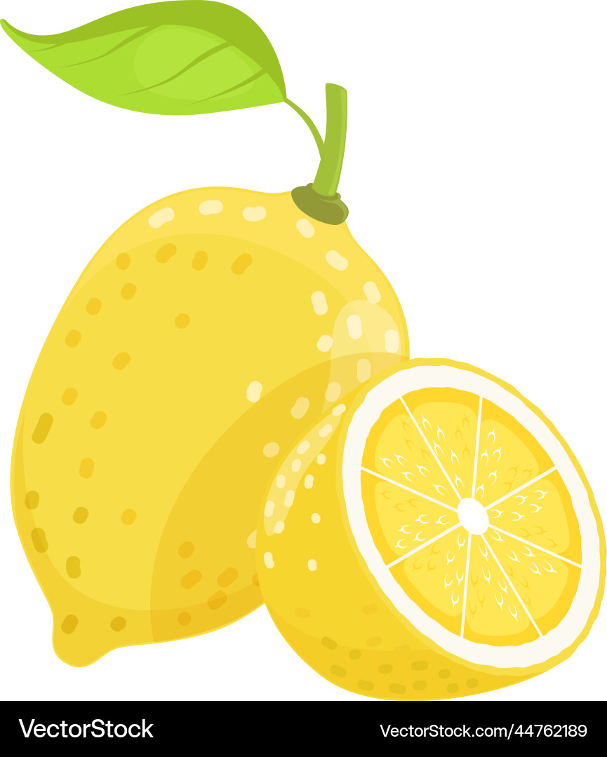 Fresh lemon icon cartoon sour citron fruit – Royalty-Free Vector |  VectorStock