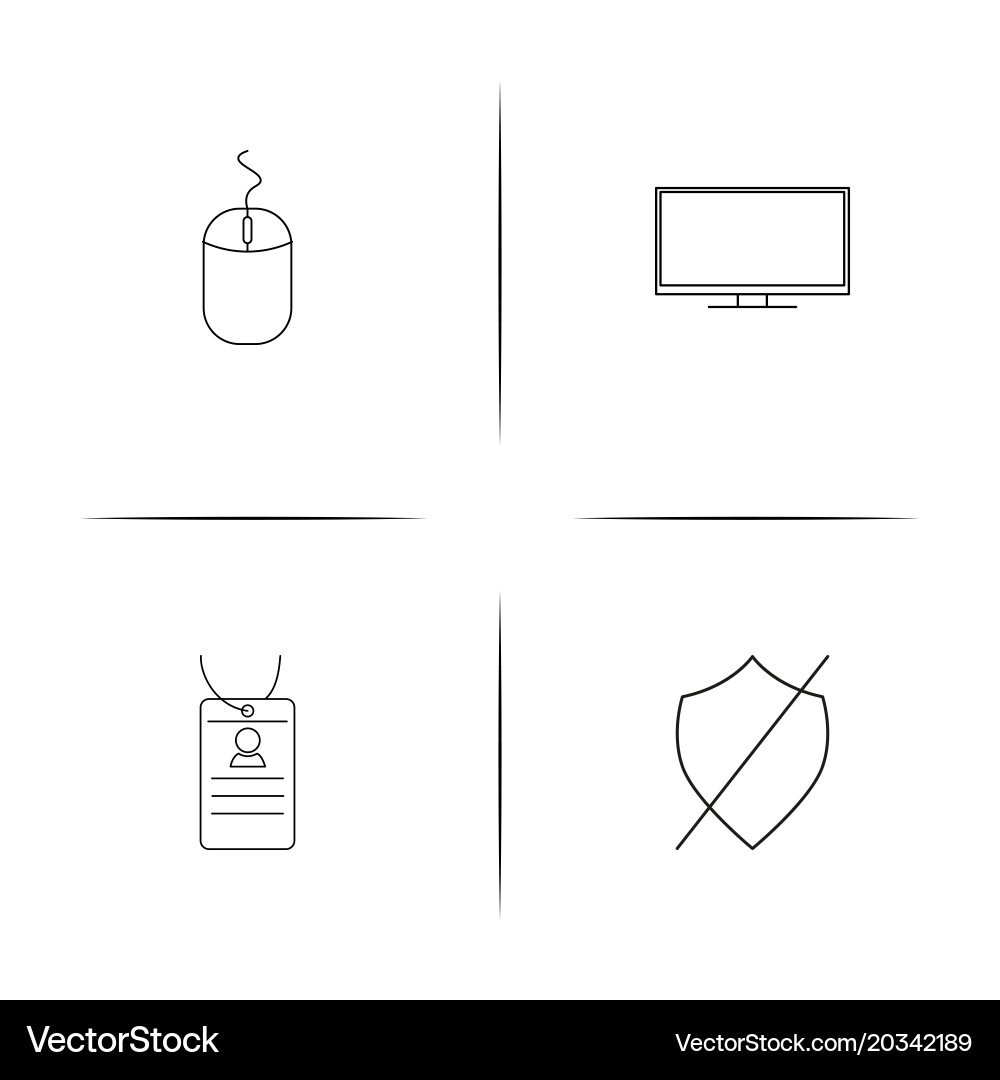 Internet technologies simple linear icon vector image