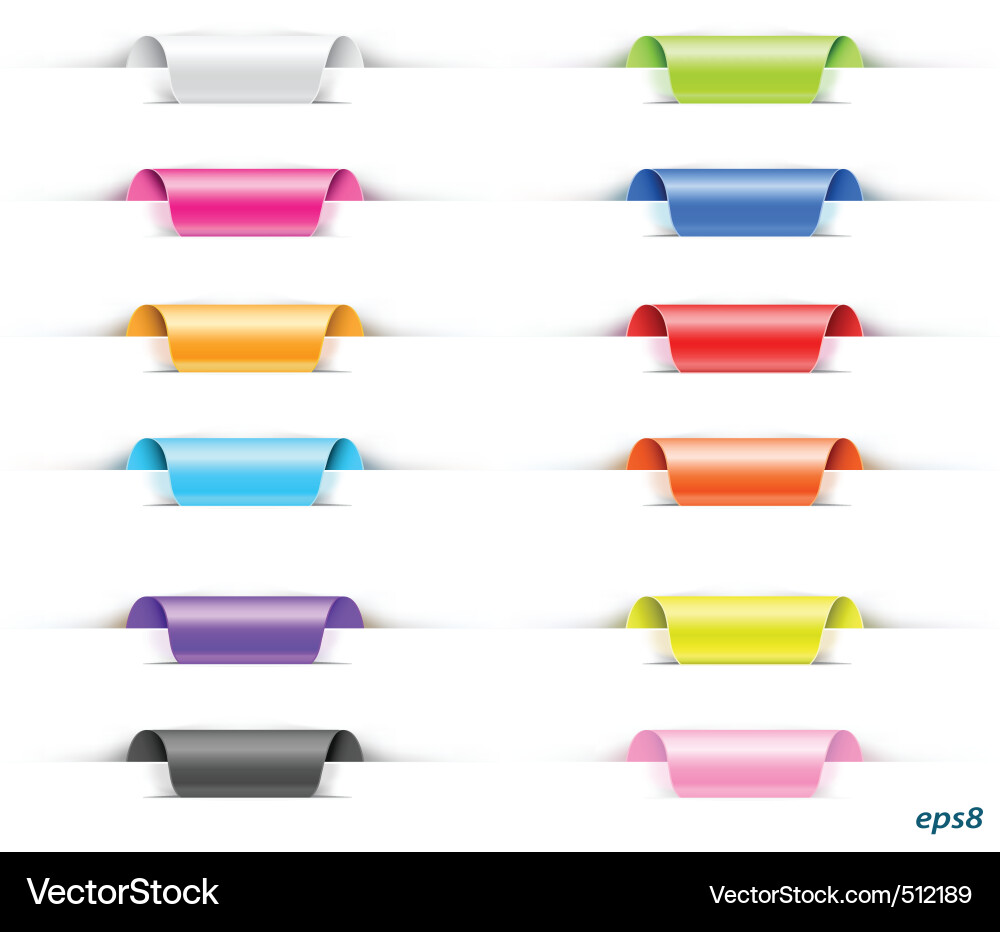 Menu headers vector image
