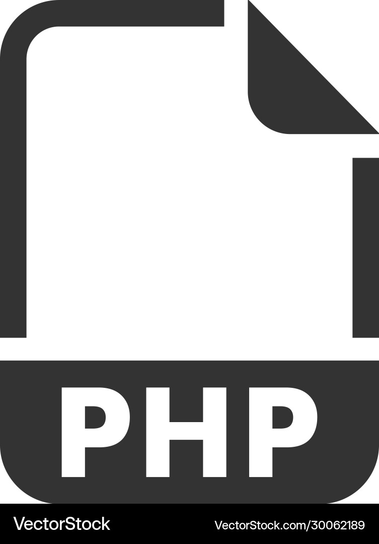 Php file format icon vector image