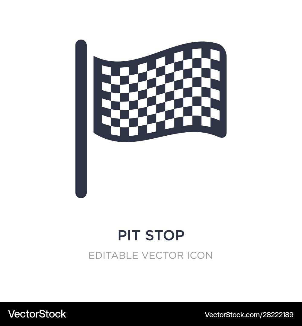 Pit stop icon on white background simple element vector image