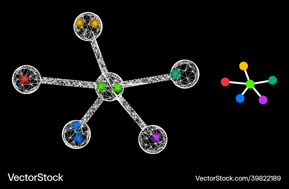 Polygonal wire frame mesh net connections Polygonal wire frame mesh net connections vector image