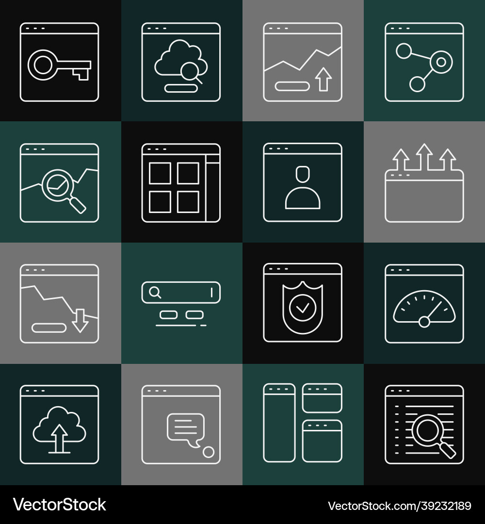 Set line search engine digital speed meter Set line search engine digital speed meter vector image