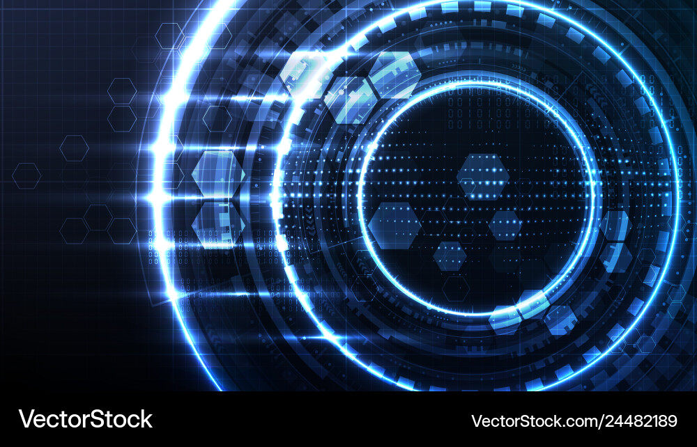 Technological interface future global system Technological interface future global system vector image