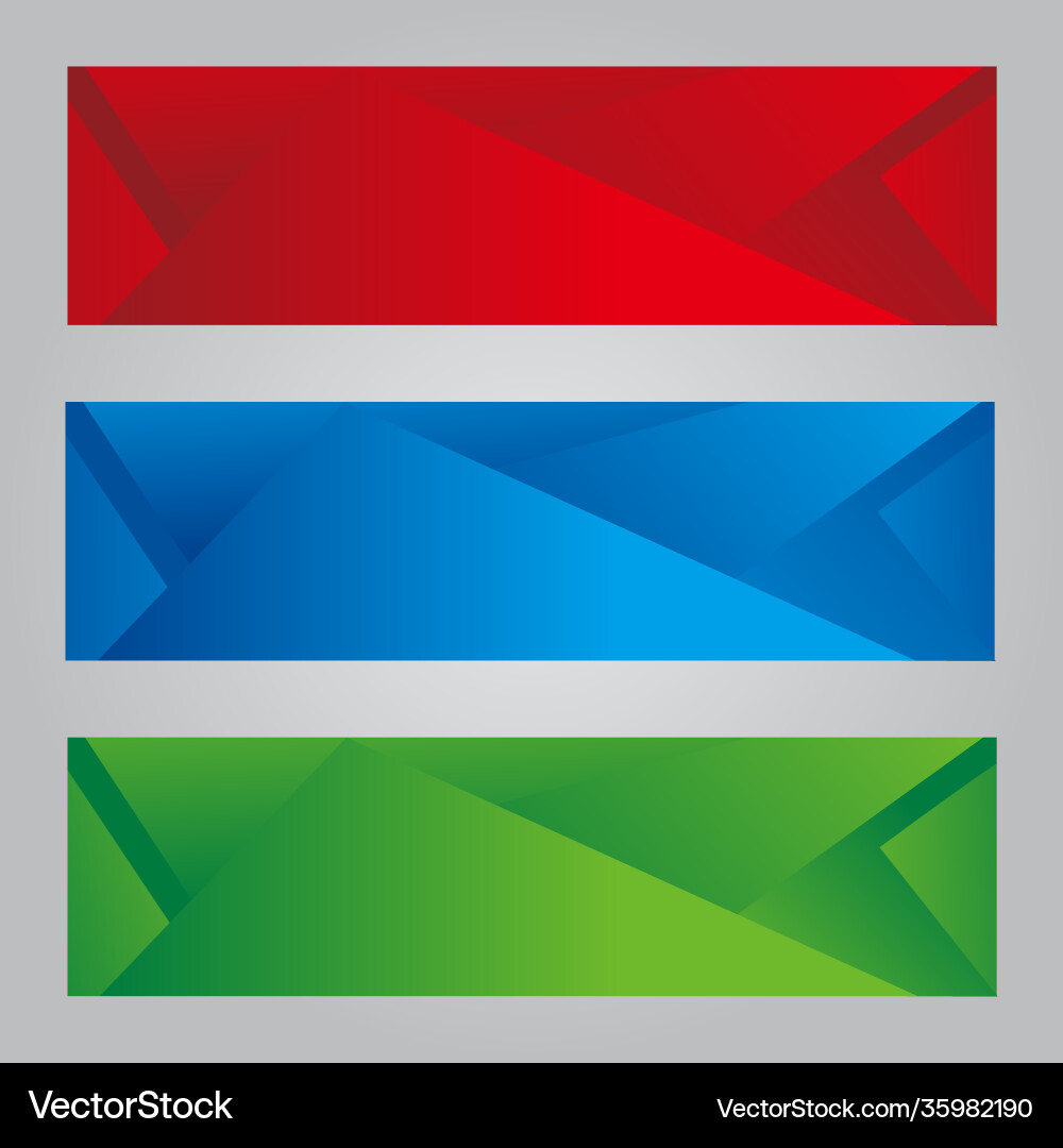 Abstract background header design template set vector image