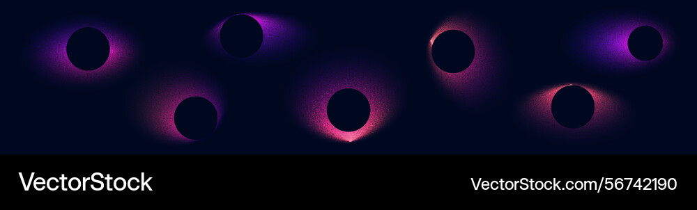 Abstract gradient circle frames set colored light Abstract gradient circle frames set colored light vector image