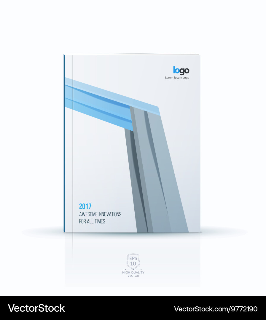Cover design template with arrow in material style vector image