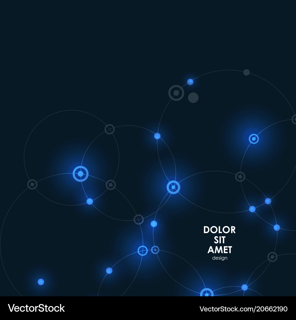 Digital glow effect lines circle connect Digital glow effect lines circle connect vector image