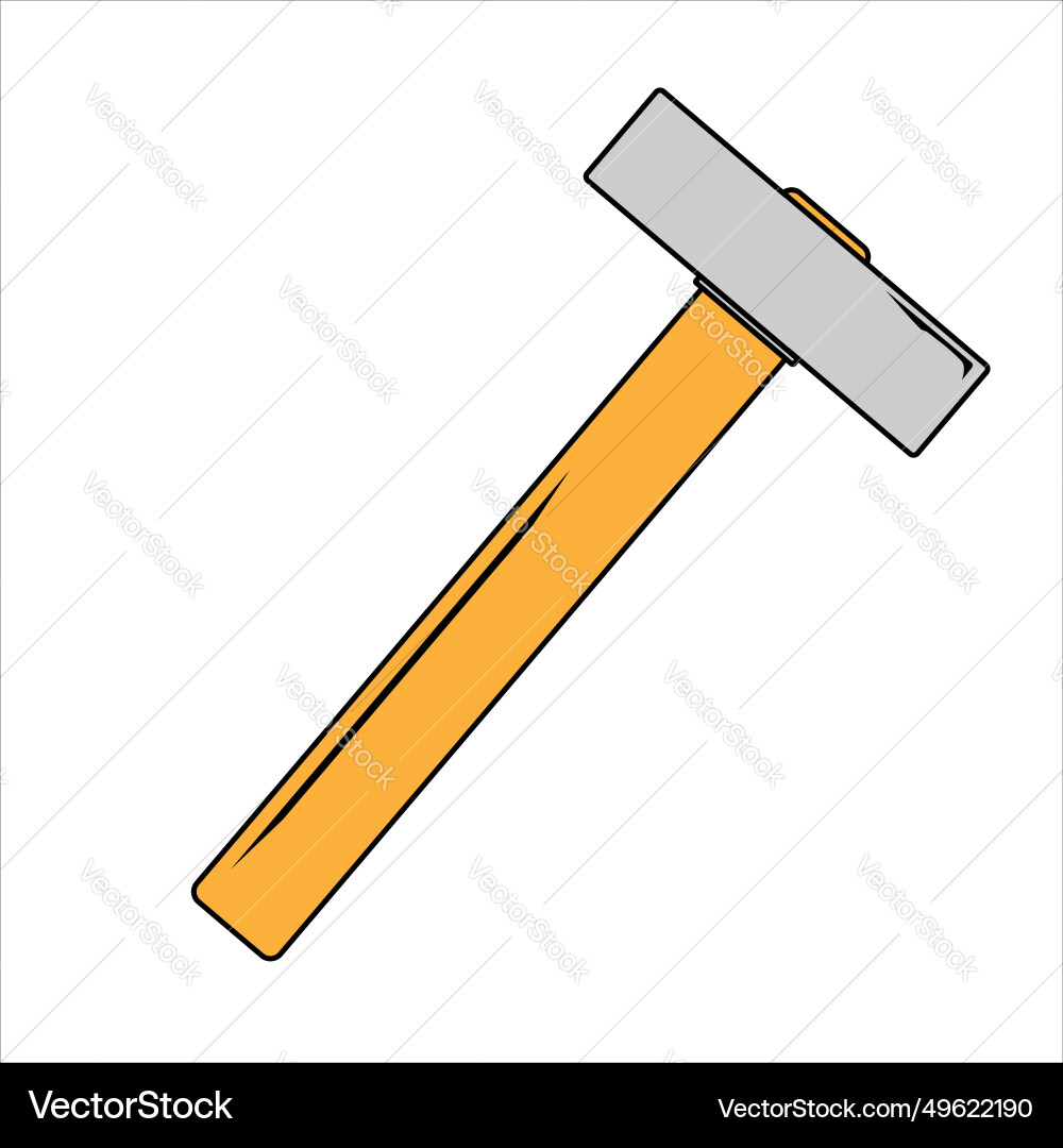 Flat simple of hammer for web and app Flat simple of hammer for web and app vector image