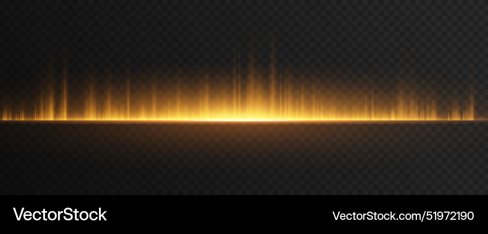Golden backlights with vibrating rays isolated Vector Image