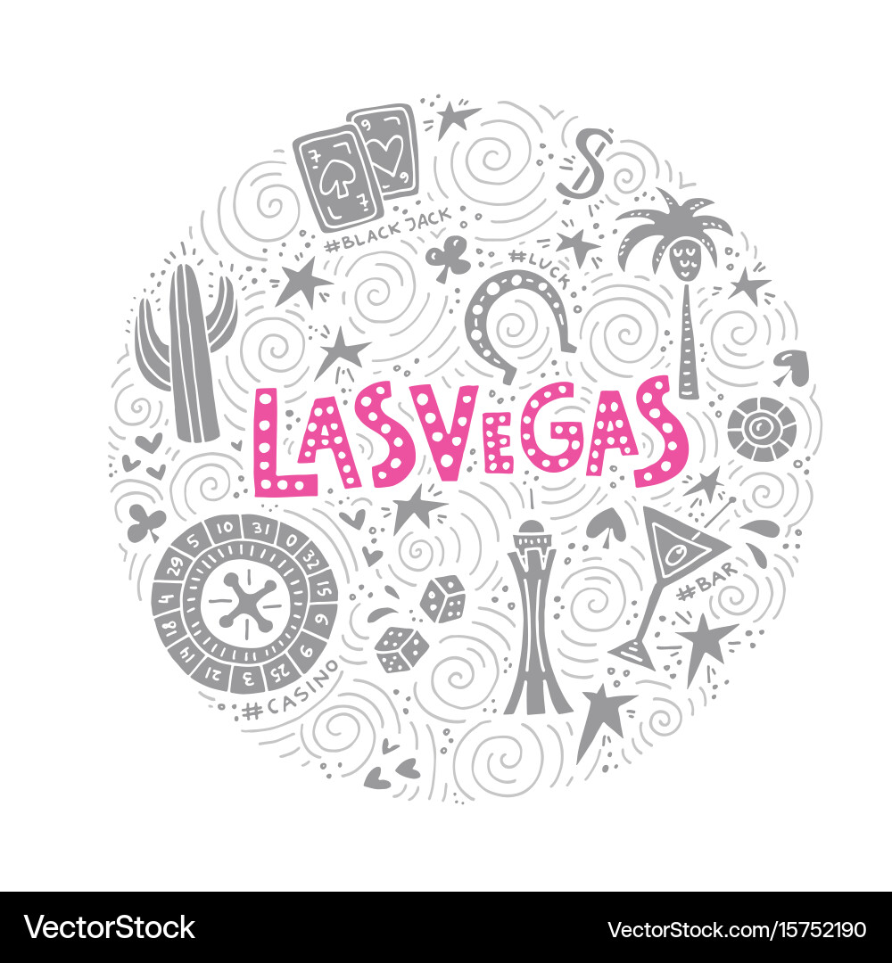 Las Vegas Symbols vector image