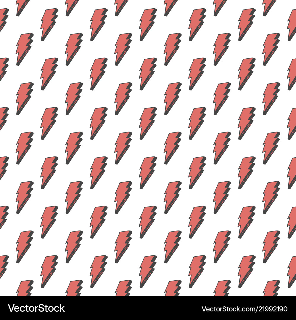Lightning Bolt Pattern - Sketch vector image
