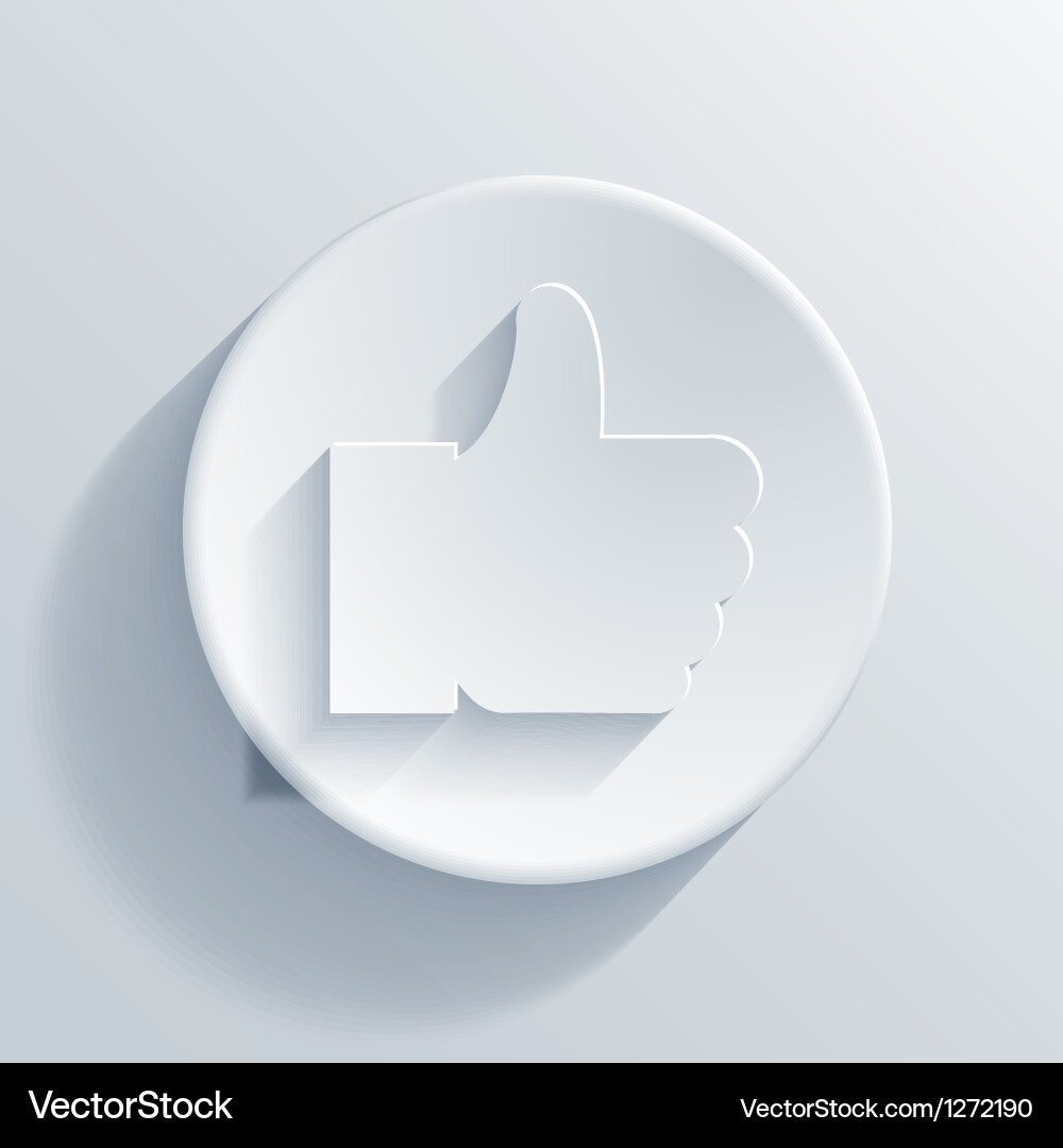 Like Button Icon Vector Image