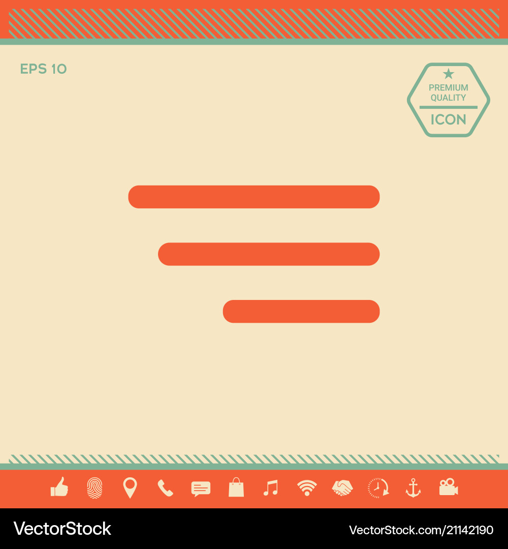 Modern menu icon for mobile apps and websites Modern menu icon for mobile apps and websites vector image
