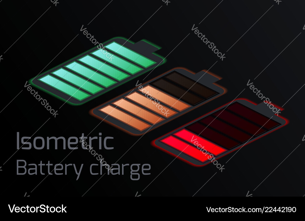 Set of isometric various types transparent Set of isometric various types transparent vector image