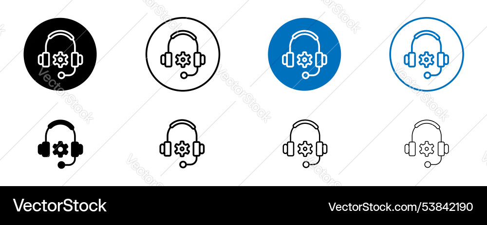 Technical support icon set Vector Image