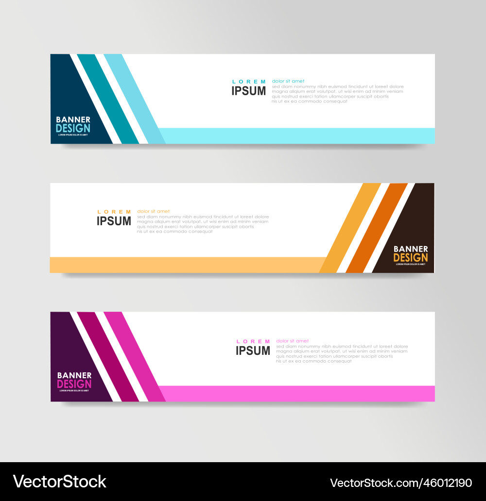 Templates of horizontal web banner website header Vector Image