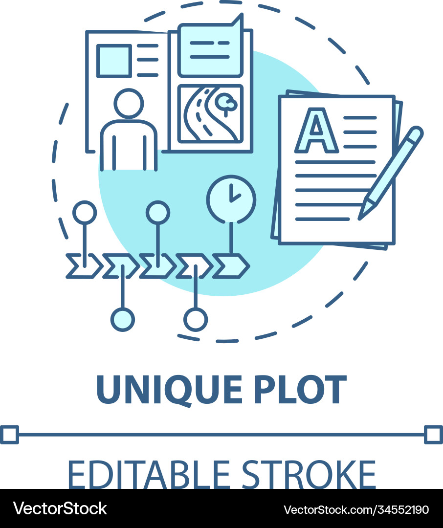 Unique plot concept icon Unique plot concept icon vector image