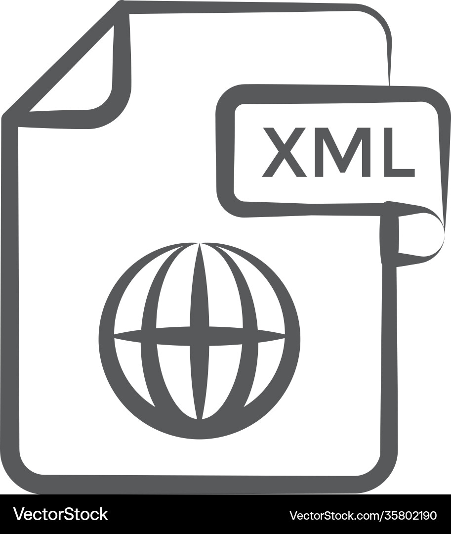 Xml file Vector Image