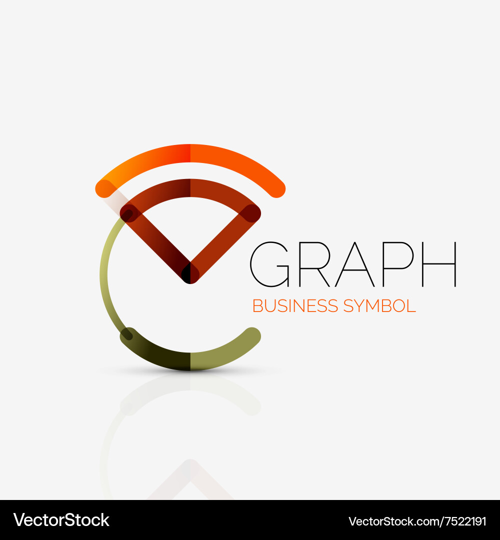 Abstract logo idea linear chart or graph Vector Image