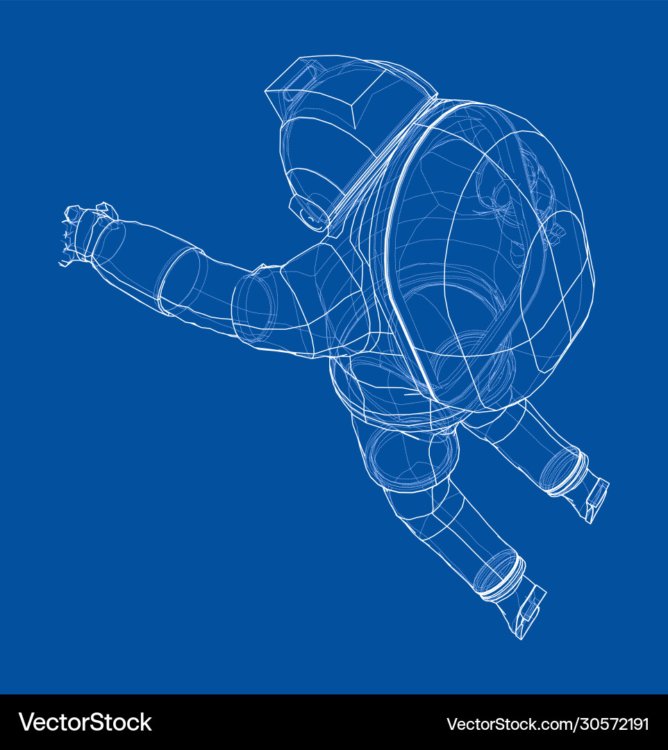 Astronaut concept rendering 3d vector image