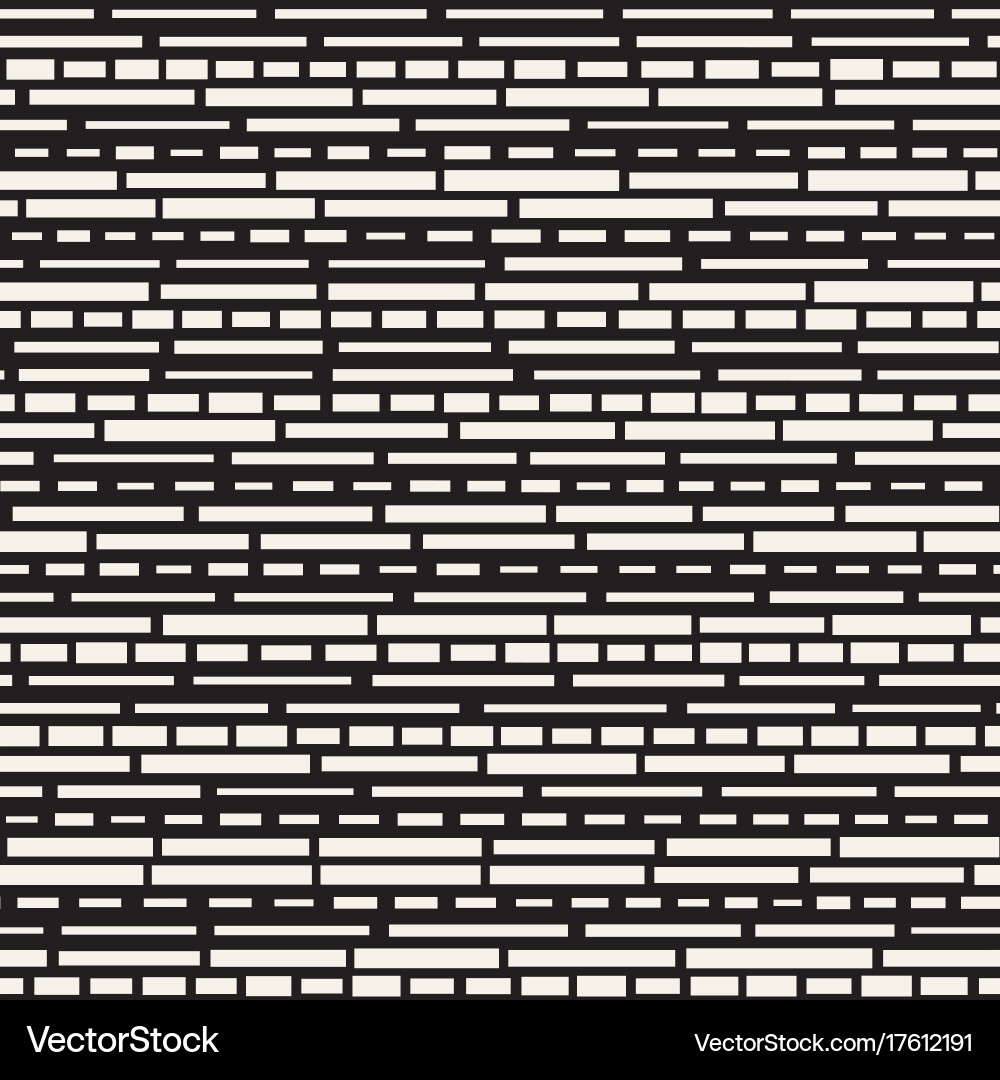 Black and white irregular dashed lines pattern vector image