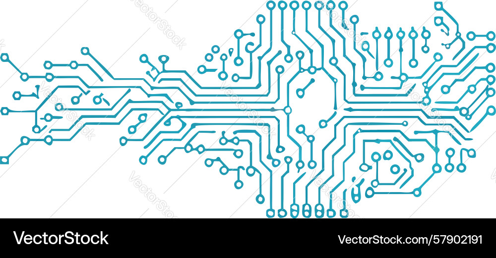 Blue circuit download pattern microchip data flow Vector Image