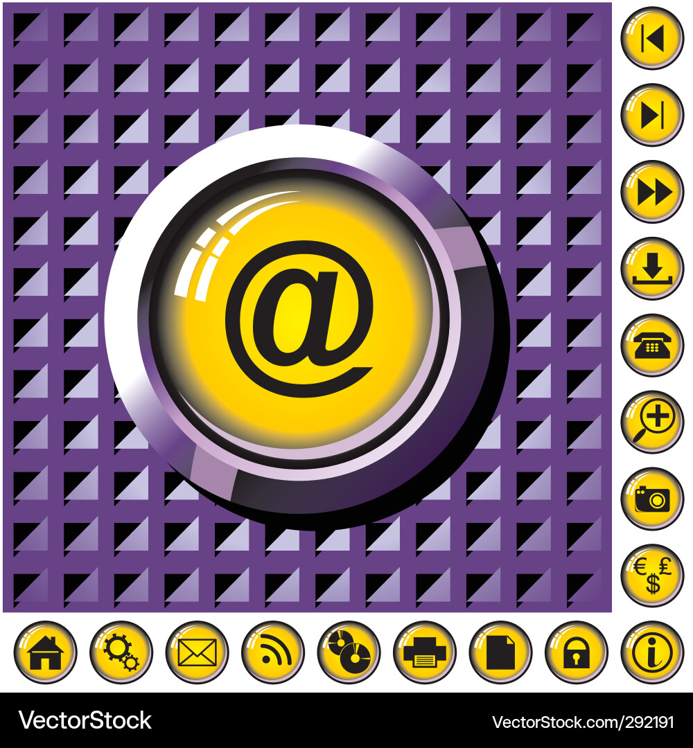 Computer button vector image