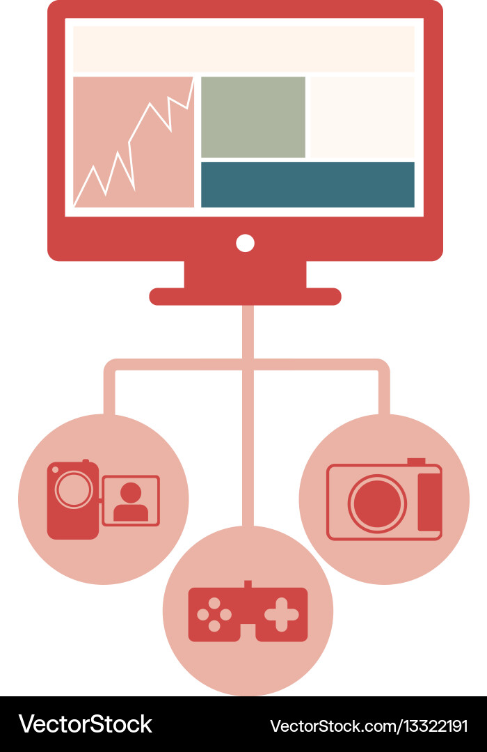 Computer database server icon stock vector image