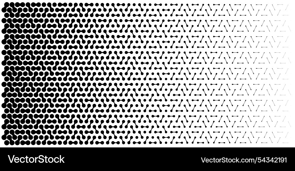 Connected Dots Pixel Pattern Vector Image