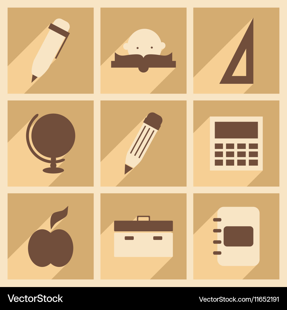Flat with shadow concept and mobile application vector image