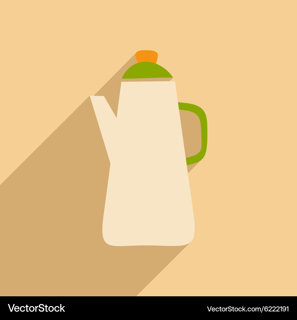 Flat with shadow icon and mobile application Vector Image
