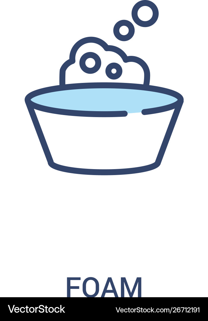 Foam concept 2 colored icon simple line element Vector Image