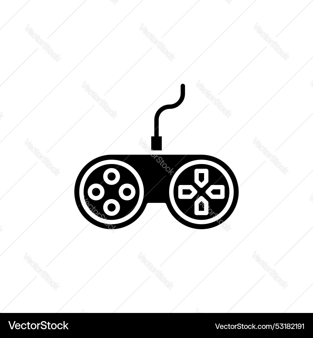 Gamepad icon set video game controller symbol Vector Image