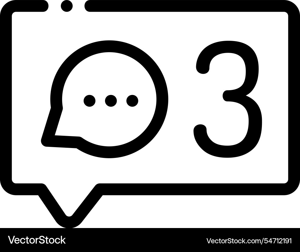 Messenger icon thin linear style design isolated Messenger icon thin linear style design isolated vector image