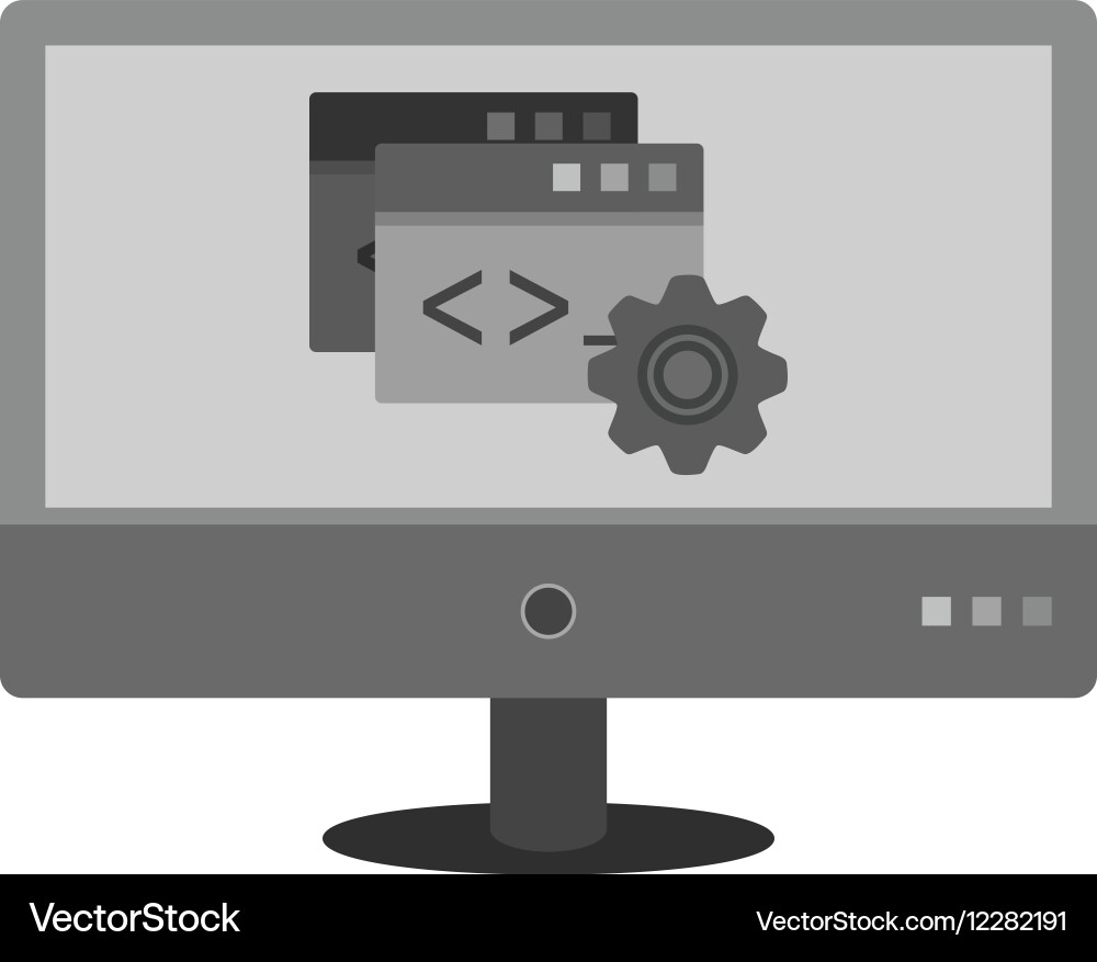 Programming configuration vector image