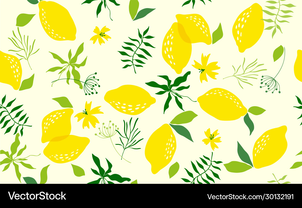 Seamless pattern with lemon Seamless pattern with lemon vector image