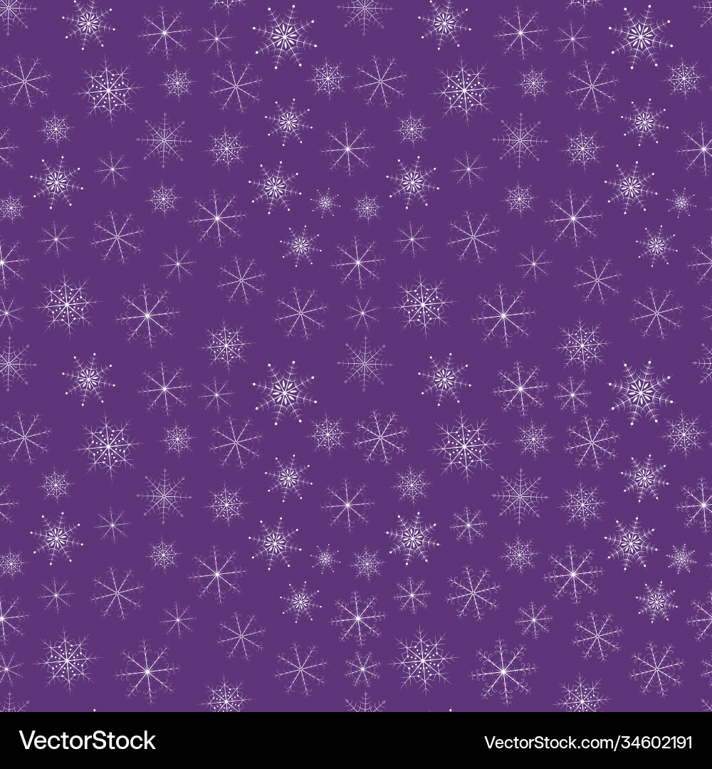 Seamless pattern with snowflakes vector image