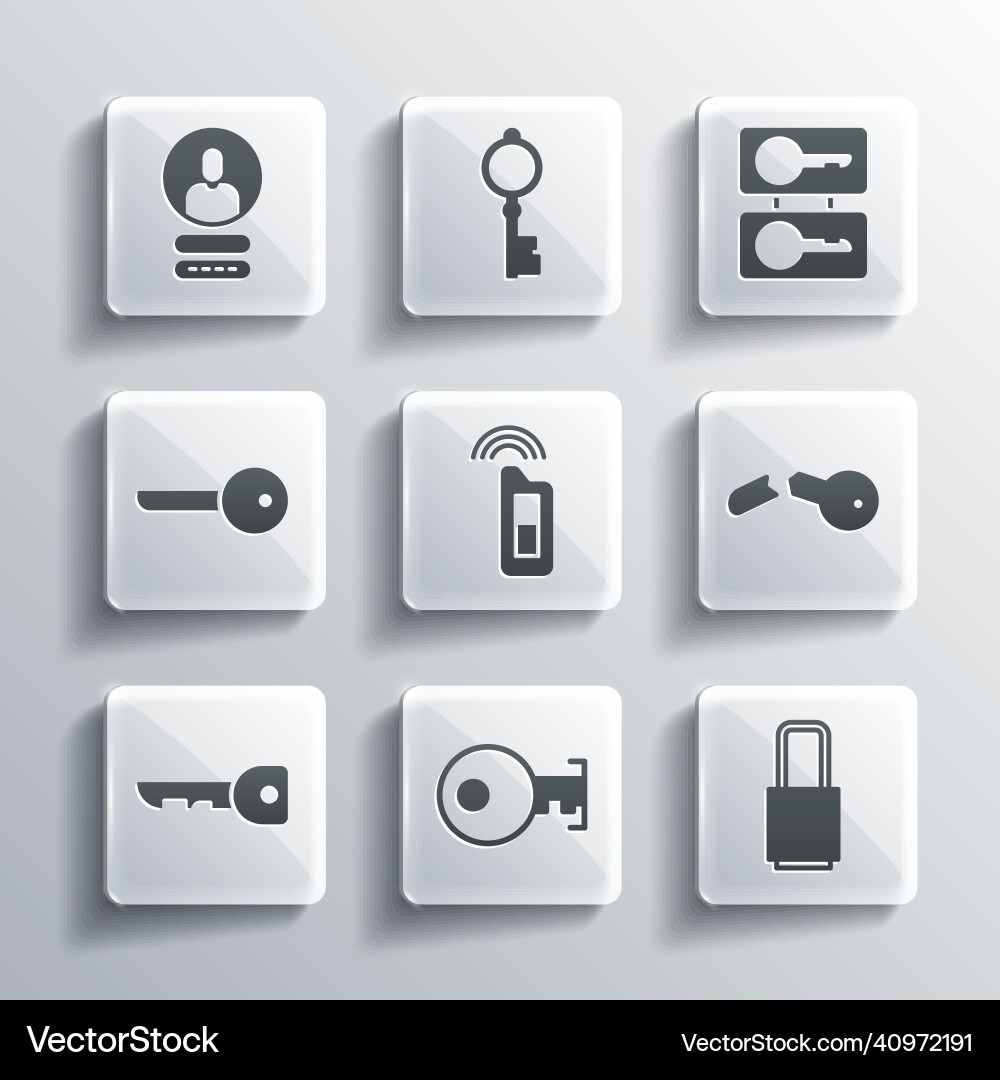Set key lock broken car with remote create Set key lock broken car with remote create vector image