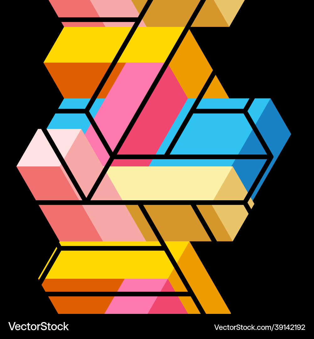 Abstract background 3d cubes cubic elements Abstract background 3d cubes cubic elements vector image