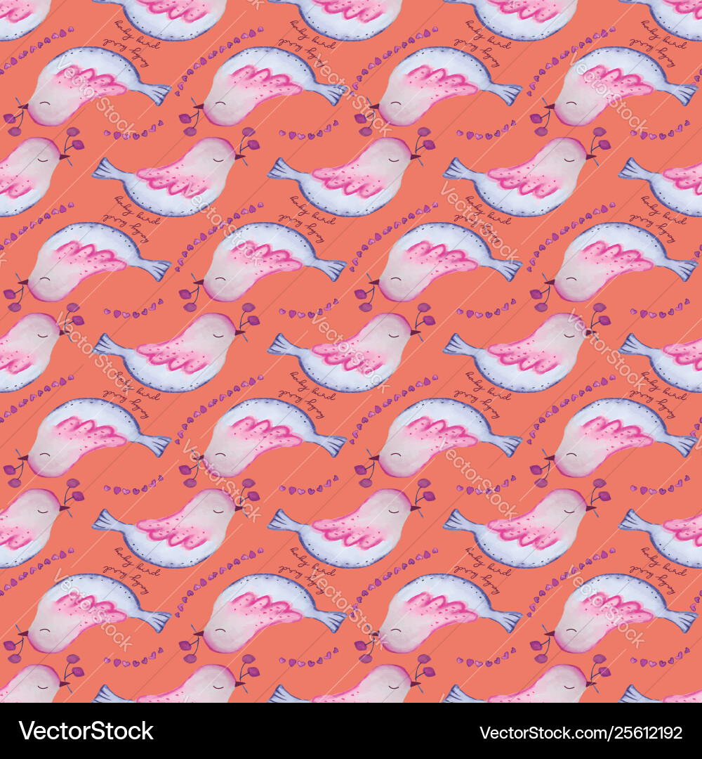 Birds seamless repeat print pattern tile Birds seamless repeat print pattern tile Vector Image
