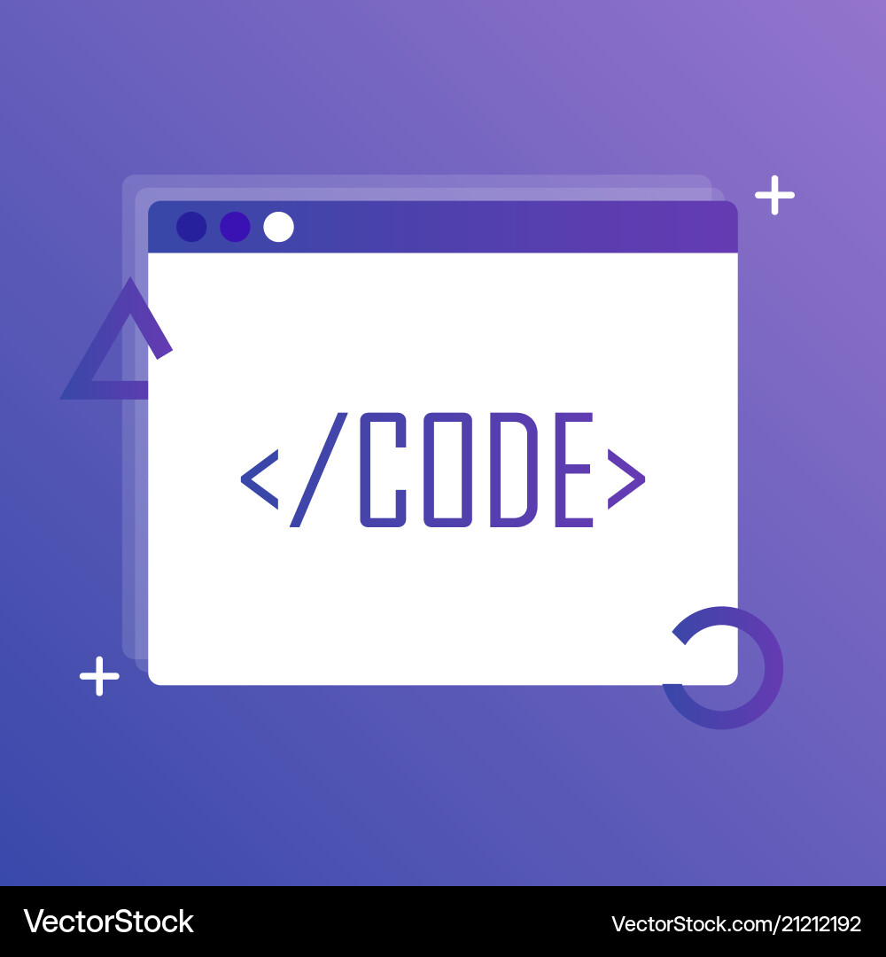 Code Editor Icon - Web Development vector image