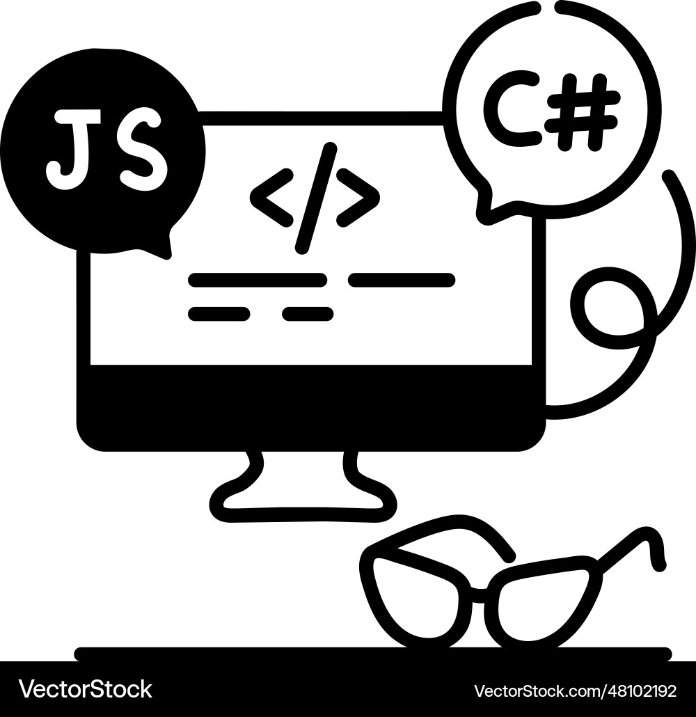 Coding languages vector image