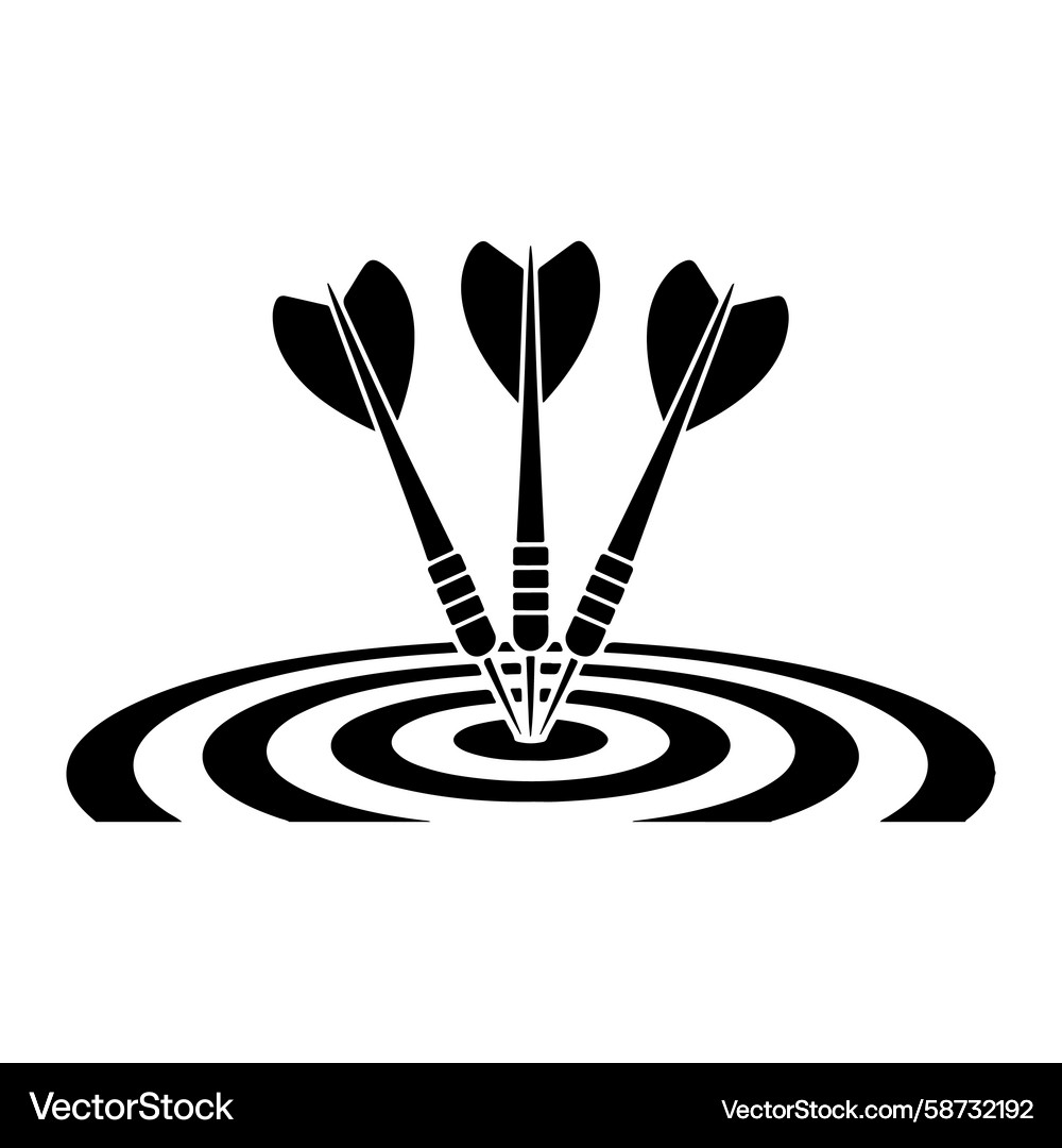 Dart Throwing - Three Darts Vector Image
