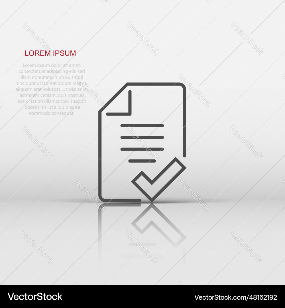 Document checklist icon in flat style report Document checklist icon in flat style report vector image