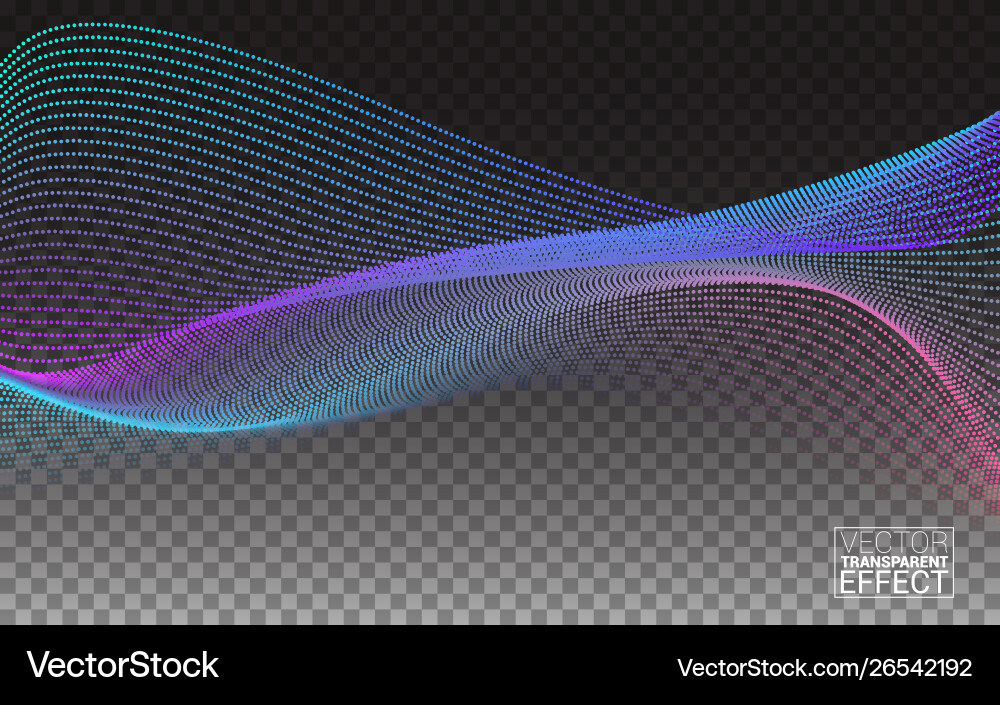 Glow Wave Partikel Array vektorbild