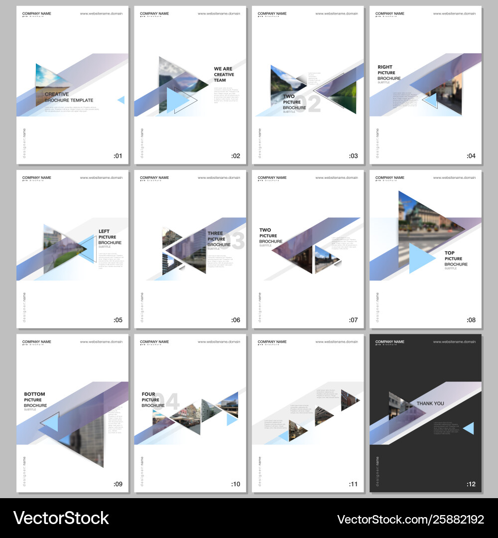 Minimal brochure templates with colorful gradient Minimal brochure templates with colorful gradient vector image